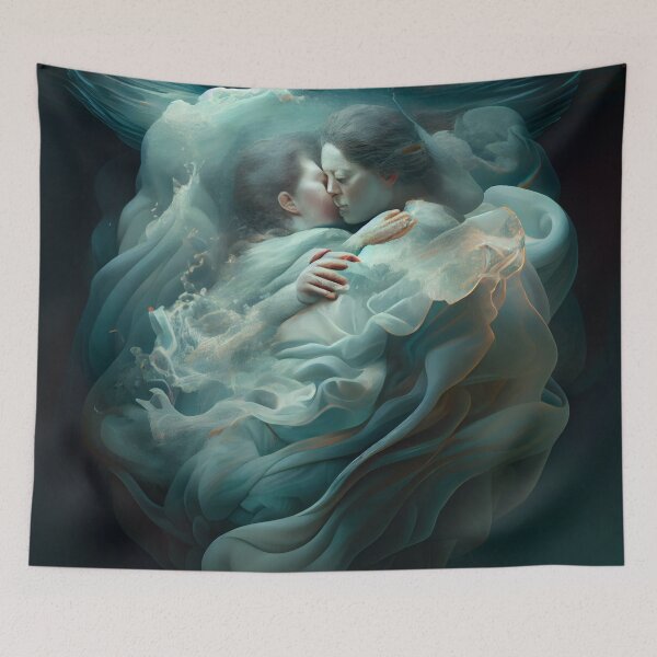 Item preview, Serene Grogginess A Hydrogen Embrace Digital Painting designed and sold by CodeAndColors.