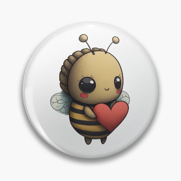 Item preview, Cute Bee Holding Heart Sticker: Sweet Love designed and sold by FhelDesigns.