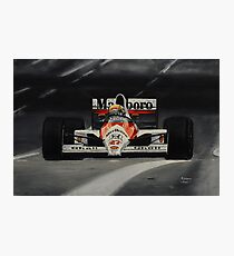 Ayrton Senna. Mclaren MP4/5B Photographic Print