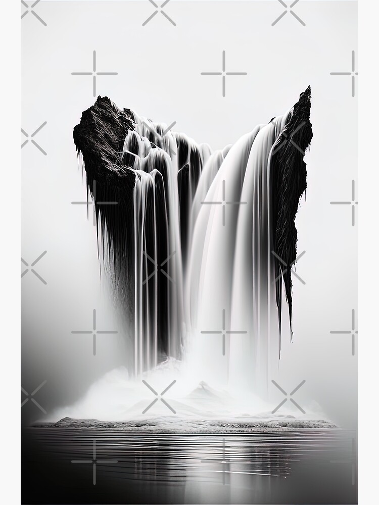 OFF-WHITE Waterfall Print Crewneck Sweatshirt Black