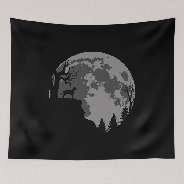 Item preview, Curly Coated Retriever Moon Howling Silhouette designed and sold by richter74.