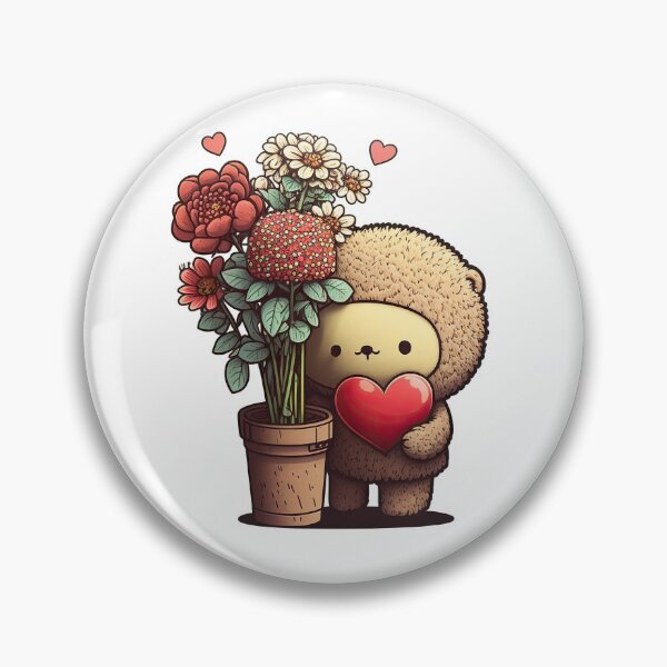 Item preview, Sweet Little Bear and Heart Garden Sticker designed and sold by FhelDesigns.