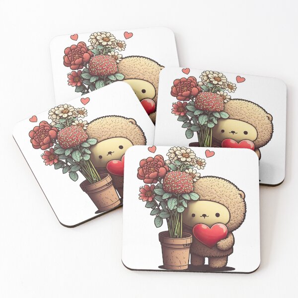 Item preview, Sweet Little Bear and Heart Garden Sticker designed and sold by FhelDesigns.