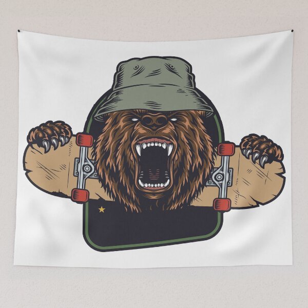 Item preview, Skateboarder Bear designed and sold by SpaceArt23.