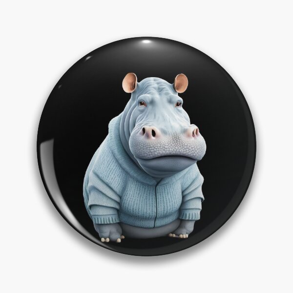 Item preview, Cute hippo - animals with clothes  designed and sold by Sunset Design.