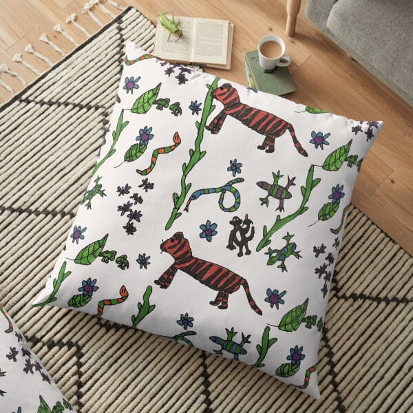 Life in the Rainforest by Leila Floor Pillow