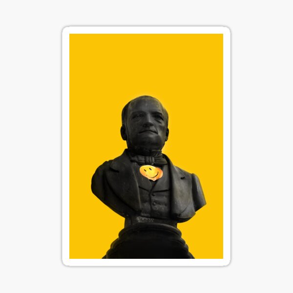 Gelb Der lachende Staatsmann | Lächeln-Emoji Sticker