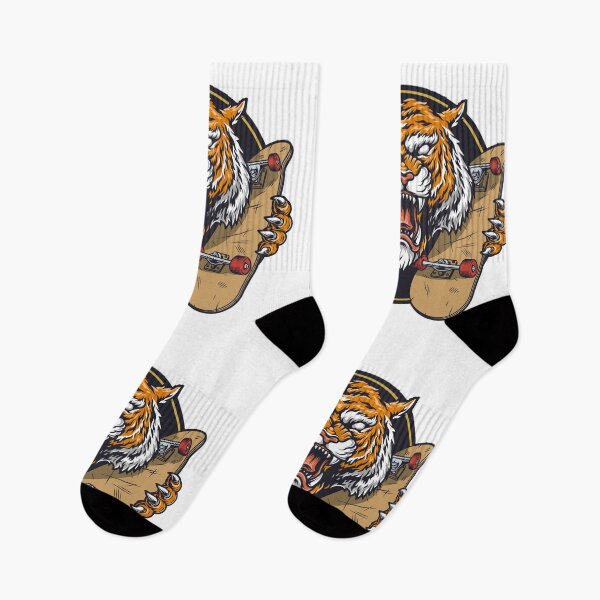 Item preview, Skateboarder Tiger designed and sold by SpaceArt23.
