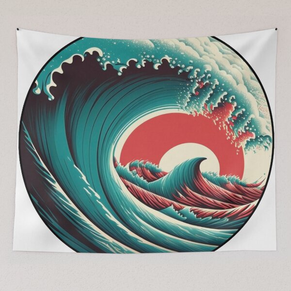 Item preview, The Ocean Wave Graphic Art designed and sold by SinMagellan.
