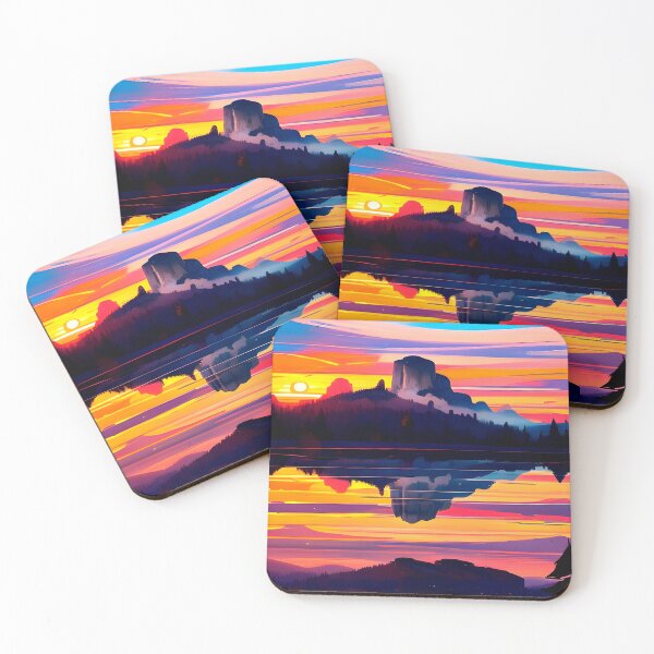 Item preview, Evening Water View Landscape - Captivating Canvas Print designed and sold by supeart.