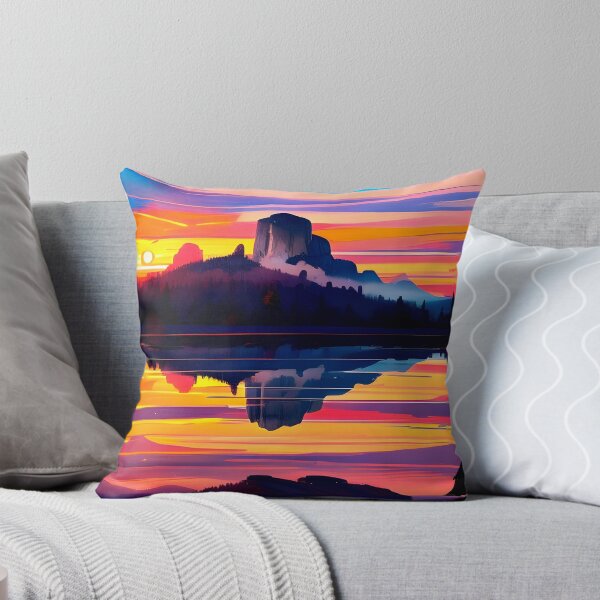 Item preview, Evening Water View Landscape - Captivating Canvas Print designed and sold by supeart.