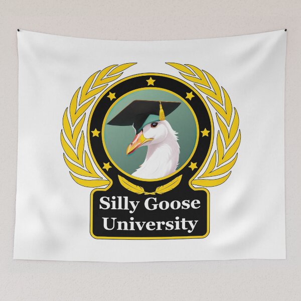 Artikelvorschau, Silly Goose University, Gänse-Meme-Design, Gänseliebhaber entworfen und verkauft von Ricardo Gutierrez.