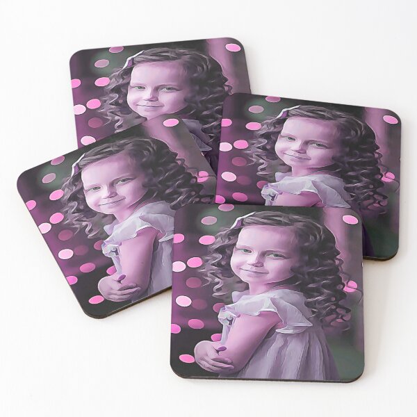 Item preview, Cute Girl With Pink Spots Lights In The Background designed and sold by Casanova7000.