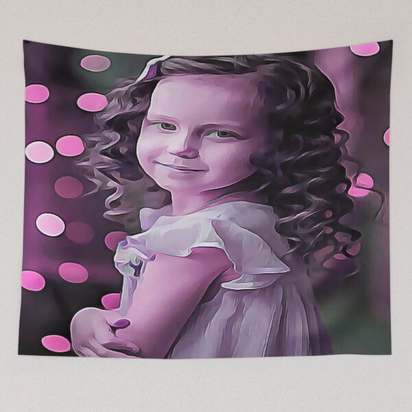 Item preview, Cute Girl With Pink Spots Lights In The Background designed and sold by Casanova7000.