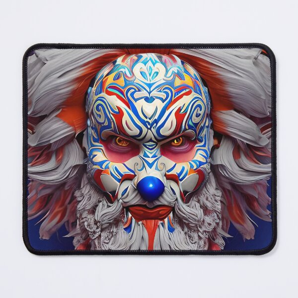 Item preview, Psychedelic digital concept art of a fierceful old clown fullcolor designed and sold by MarcusPetrus.