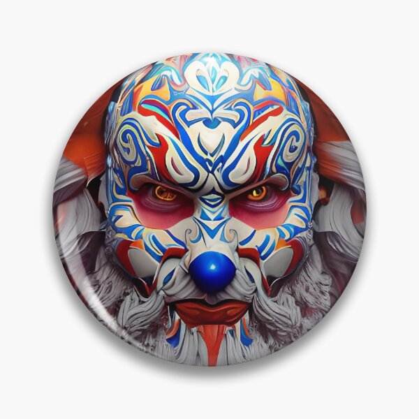 Item preview, Psychedelic digital concept art of a fierceful old clown fullcolor designed and sold by MarcusPetrus.