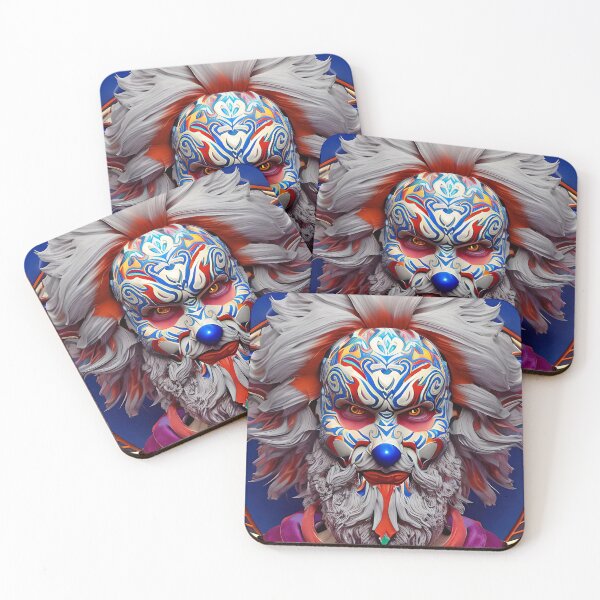 Item preview, Psychedelic digital concept art of a fierceful old clown fullcolor designed and sold by MarcusPetrus.