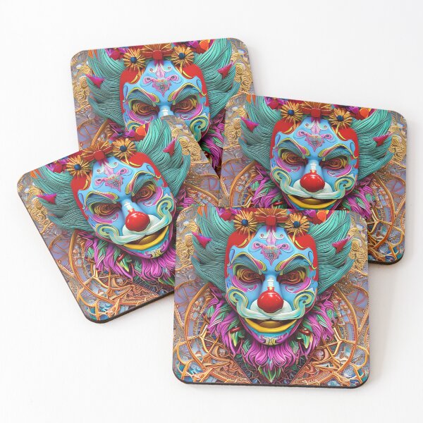 Item preview, Psychedelic digital concept art of a diabolical clown fullcolor designed and sold by MarcusPetrus.