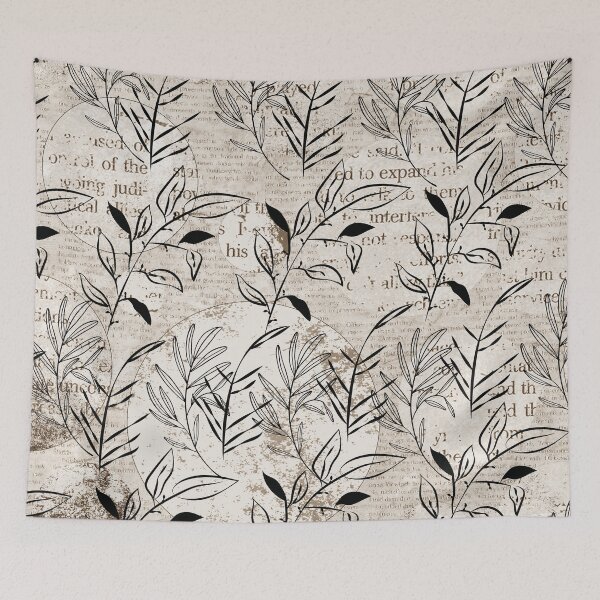 Item preview, Newspaper Print Botanical Artwork  designed and sold by Dream Bloom Gallery.