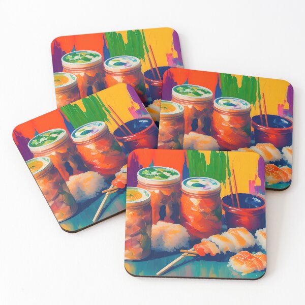 Item preview, Sushi Breakfast. Colourful Food Composition. designed and sold by FewBits.