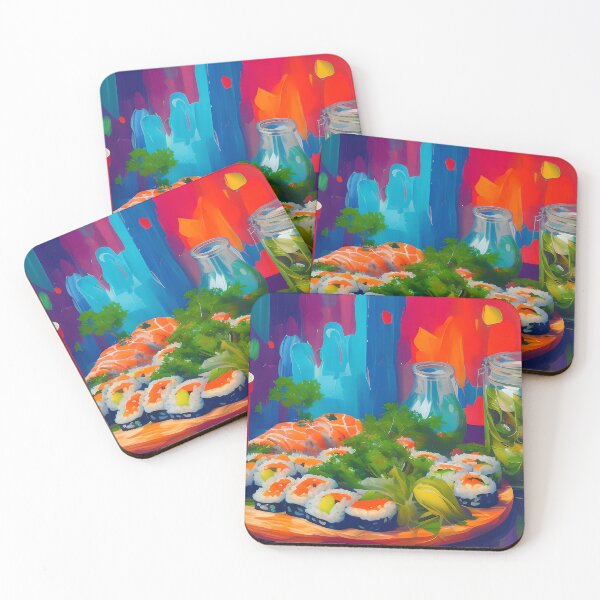 Item preview, Sushi Lunch. Colourful Food Composition. designed and sold by FewBits.