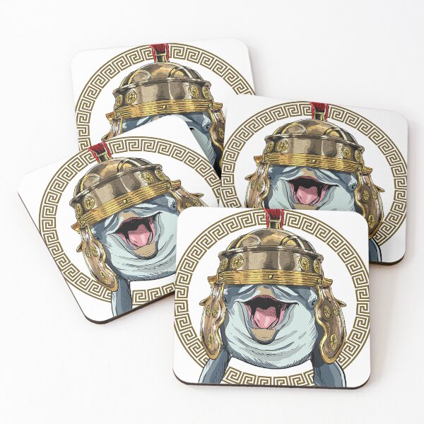 Artikelvorschau, Delfin im römischen Helm Centurion Legionär Delfinliebhaber entworfen und verkauft von CarmenMerritts.