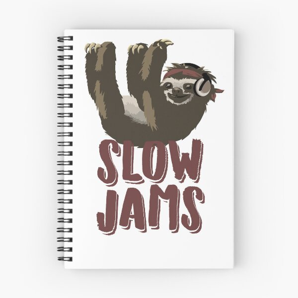 Item preview, sloth with head phones headphones SLOW JAMS designed and sold by starkle.