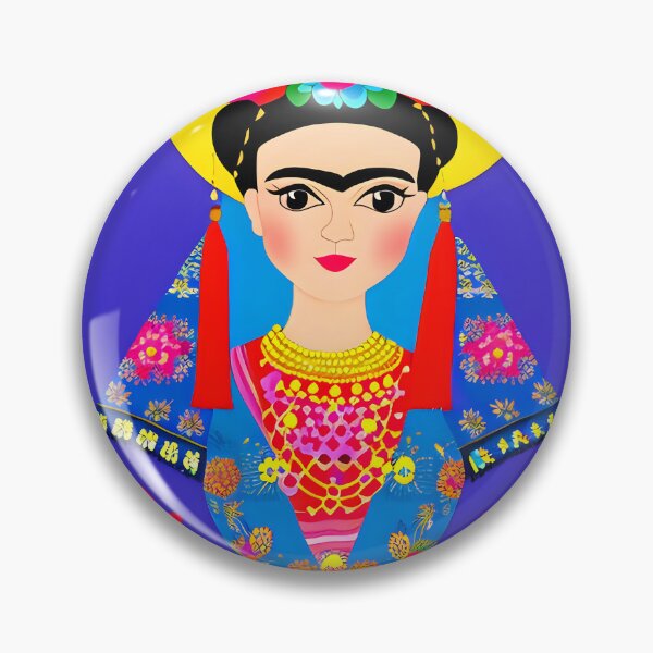 Item preview, Mexican Folklore Art inspired by Frida Kahlo, original artwork designed and sold by RoyalRepublics.