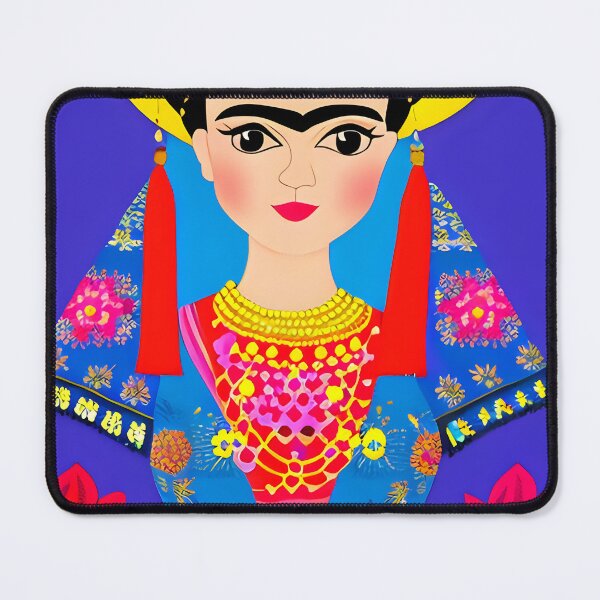 Item preview, Mexican Folklore Art inspired by Frida Kahlo, original artwork designed and sold by RoyalRepublics.