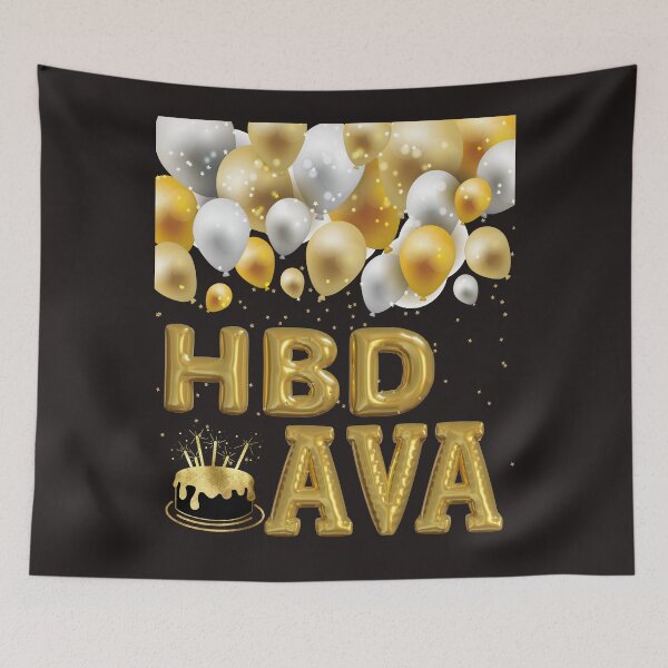Item preview, Happy Birthday Ava, ava, happy birthday ava, birthday, happy birthday, for ava, ava birthday, ava name,  designed and sold by Celebrationist.