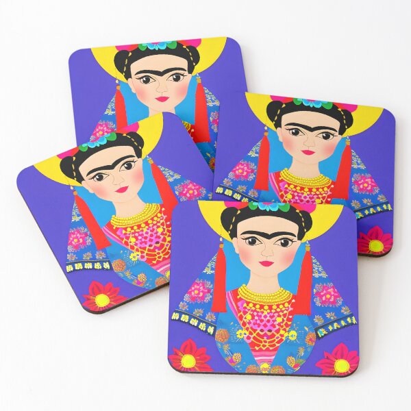 Item preview, Mexican Folklore Art inspired by Frida Kahlo, original artwork designed and sold by RoyalRepublics.