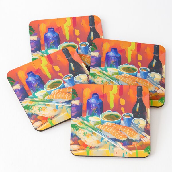 Item preview, Sushi Dinner. Colourful Food Composition. designed and sold by FewBits.