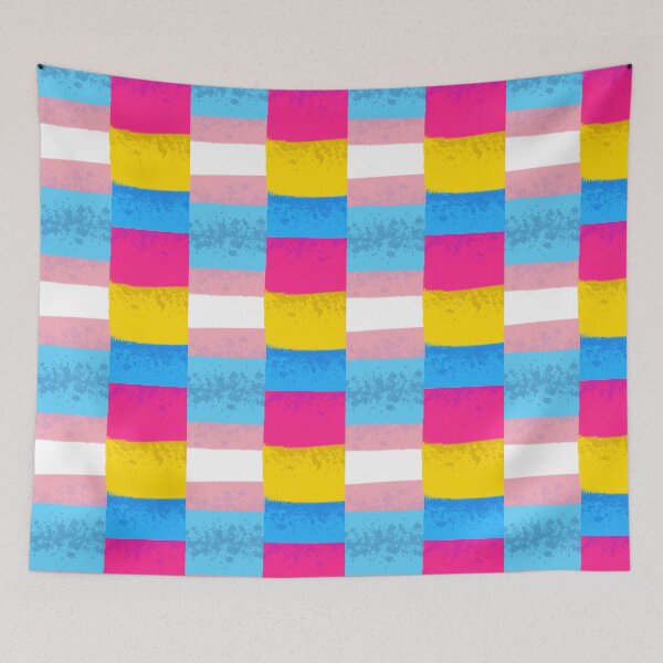 Item preview, Trans Transgender Pansexual Panromantic Pan Pride Flag designed and sold by Spell-the-Bee.