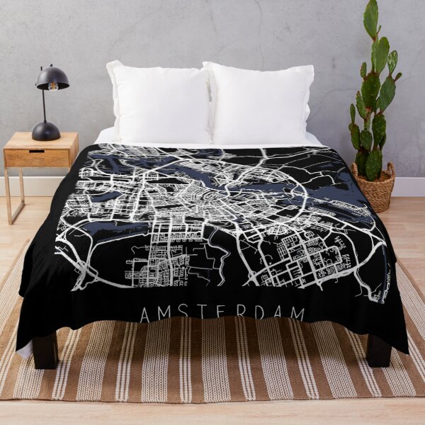 Item preview, Amsterdam Netherlands city map black and white designed and sold by gifts-ideas.