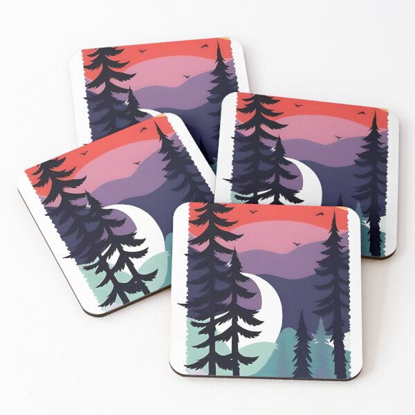 Item preview, Minimalistic View of Mountain and River Landscape designed and sold by supeart.