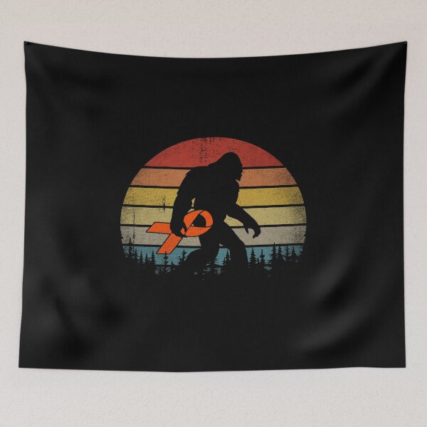 Item preview, Funny Bigfoot Orange Ribbon Kidney Cancer Awareness designed and sold by RosannaArt.