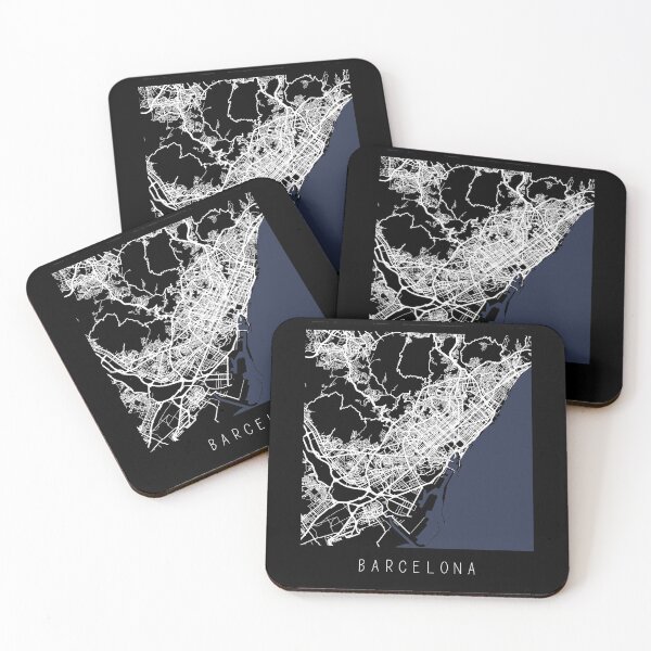Item preview, Barcelona Spain city map black and white designed and sold by gifts-ideas.