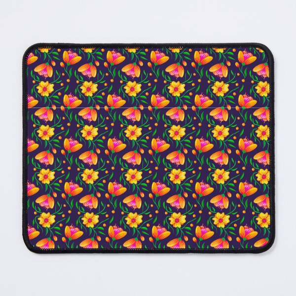 Item preview, Pink and yellow floral pattern designed and sold by ElsRuiters.