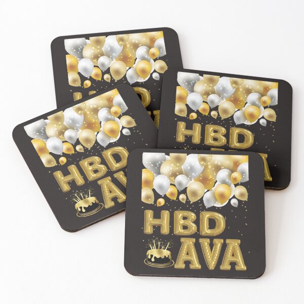 Item preview, Happy Birthday Ava, HBD Ava, happy birthday ava, birthday, happy birthday, for ava, ava birthday, ava name, ava name personalized,  designed and sold by Celebrationist.