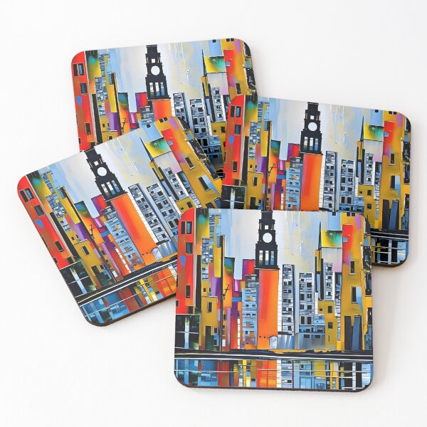 Item preview, Abstract City Painting 1 designed and sold by Art by Lilia.