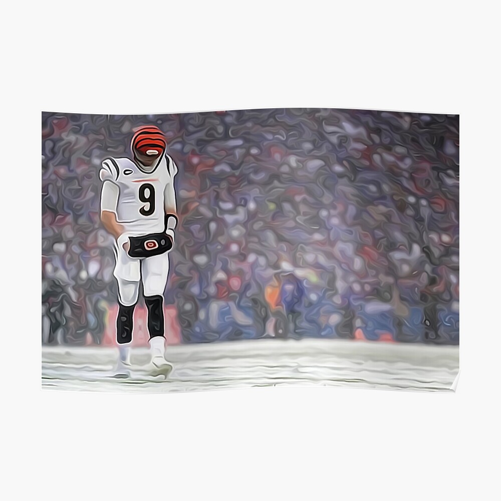 Joe Burrow with the cartiers on - Fan Art Poster for Sale by AthletesArt