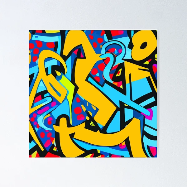 ART ABSTRAIT/アープ/ポスター Abstract Graffiti Pop Colorful Art 