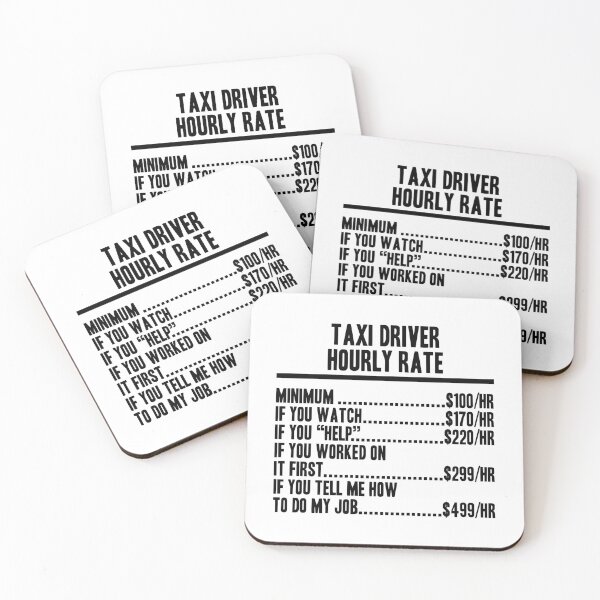 Item preview, funny Taxi Driver hourly rate - Funny Gift For Taxi Driver designed and sold by JakubkoJunak.