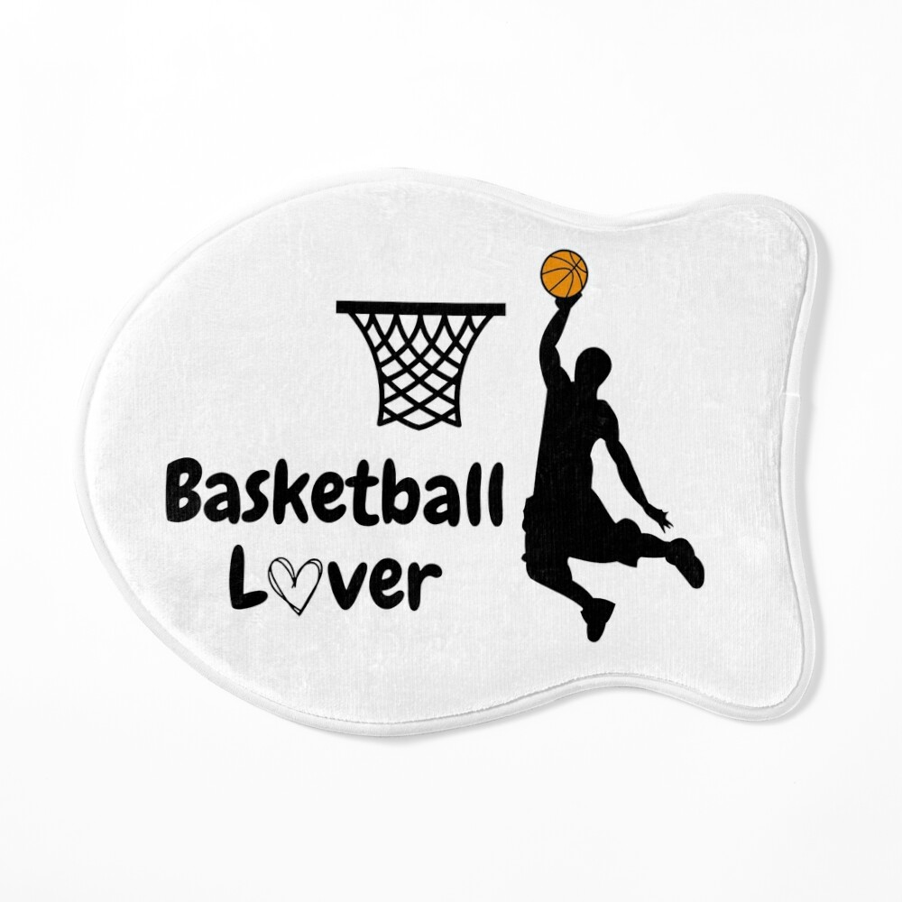 Black Basketball Lover Sports Fan Print Pattern Duffle Bag by Art Like Wow