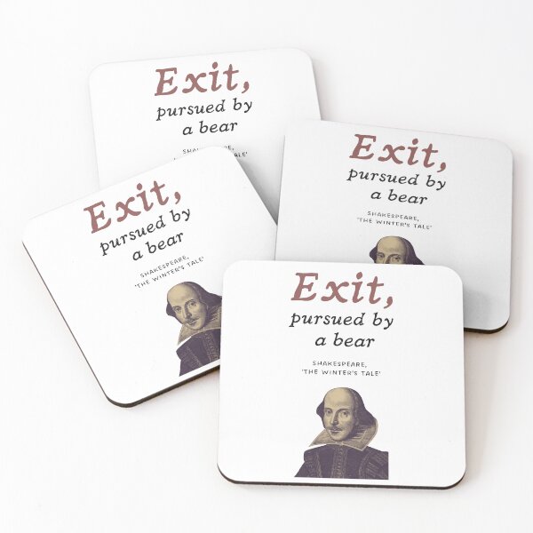 Item preview, Funny Shakespeare Quote Exit Pursued By a Bear designed and sold by IceCreamMuseum.