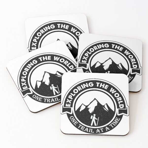 Item preview, Exploring the World - One Trail at a Time - Hiking, Hiker, Hike, Backpacking, Backpacker gift, Outdoors designed and sold by VisionQuestArts.