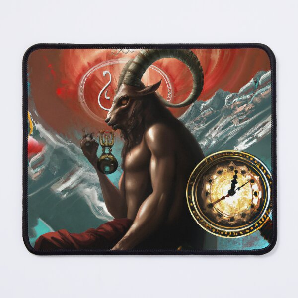 Item preview, Baphomet Painting is Surrealist Style -  designed and sold by Ataraxia  Apparel.
