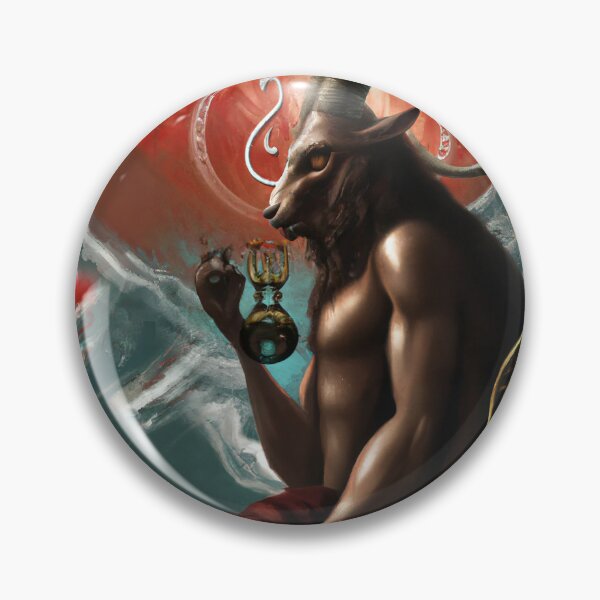 Item preview, Baphomet Painting is Surrealist Style - designed and sold by Ataraxia Apparel.