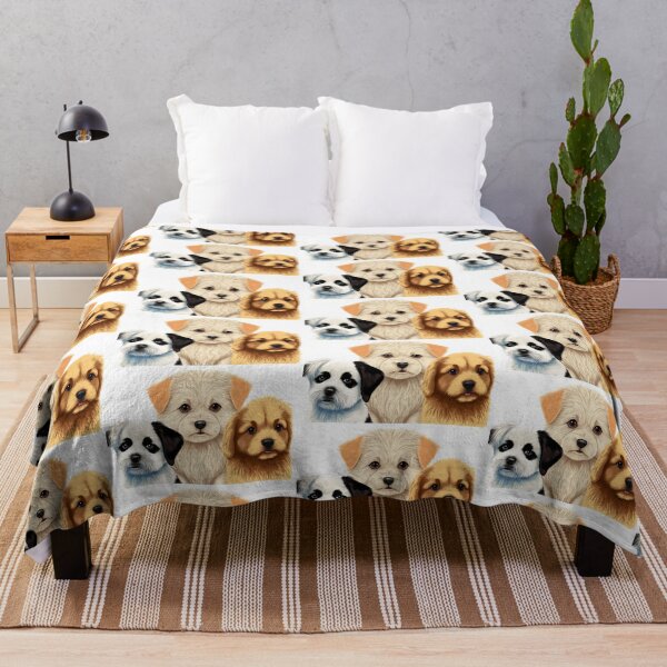 Item preview, Dogi Dogs Friends Cream Brown White Black Man Woman Child designed and sold by Furry-BFF.