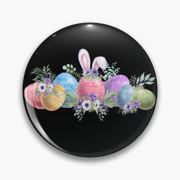 Item preview, Happy Easter features colored and patterned eggs as the main element. designed and sold by P-De-Design.